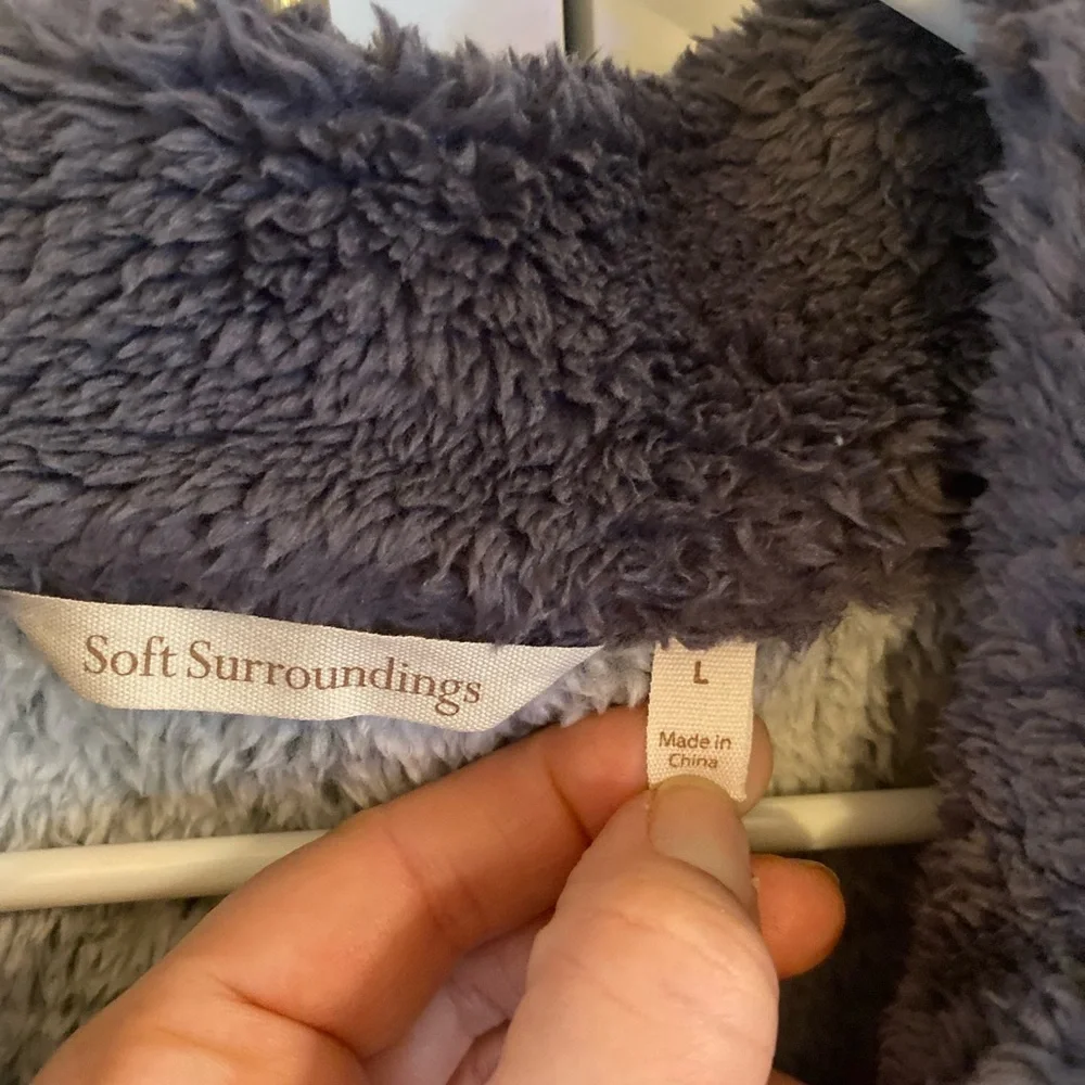 Soft Surroundings Plush Fleece quarter Zip Pullover soft comfort core Loungewear